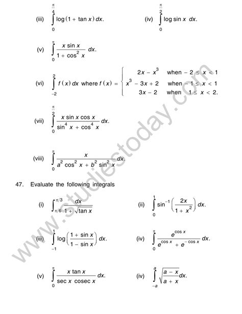 Image result for Integrals Chart Paper Class 12 Project
