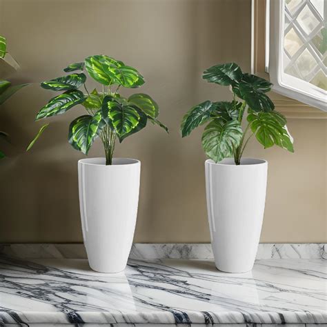 Go Hooked Flower Pot Tower Plastic 14 inch Twin Towers of Beauty Double ...