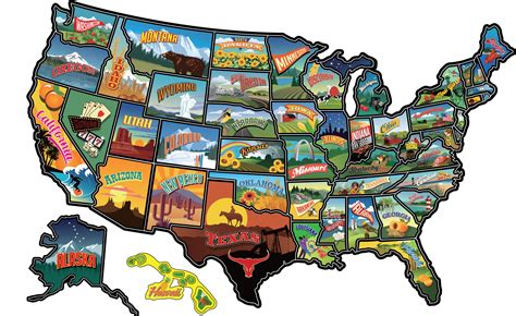 Buy RV State Travel USA Vinyl Sticker - Camper Trailer Decals for ...