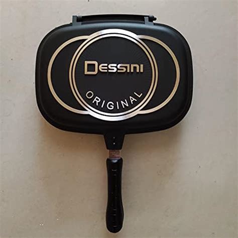 Buy Nirvisha Happy Call Aluminium, Non-Stick Double Sided Fry/Grill Pan ...