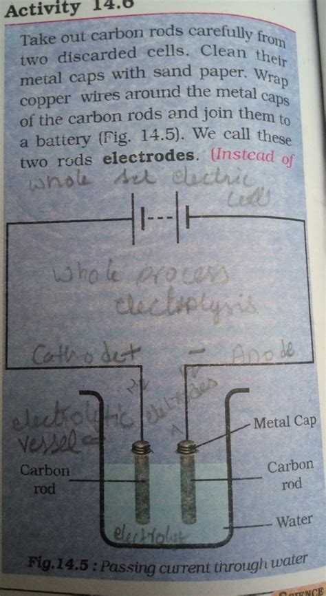 Draw a labelled diagram of the equipment to carry out electrolysis ...