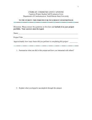 Fillable Online ndsu Evaluation Form - ndsu Fax Email Print - pdfFiller