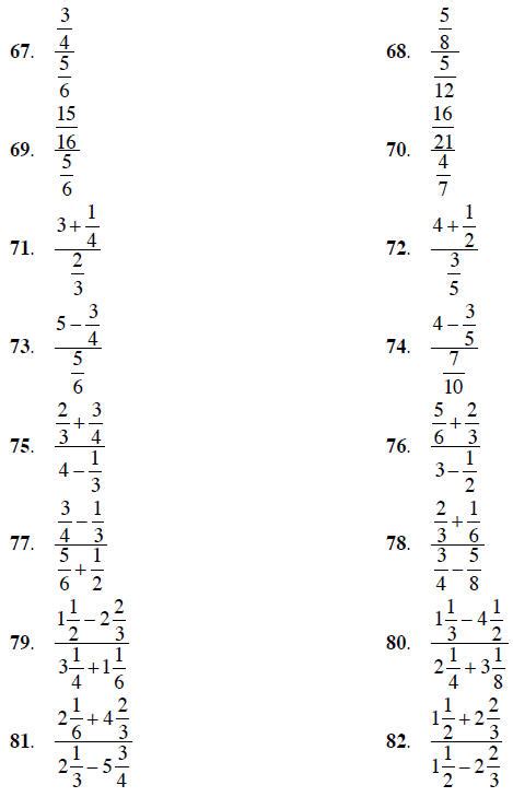 Image result for Complex Fractions Worksheet Algebra 1