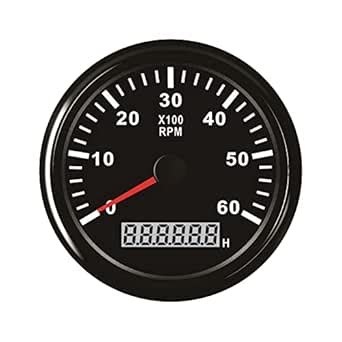 ELING Tachometer RPM Tacho Gauge with Hour Meter for Car Truck Boat ...