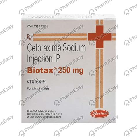 Biotax 250 MG Powder For Injection (1): Uses, Side Effects, Price ...