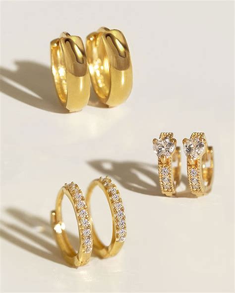 Real 14K Gold Huggies | Solid Gold Huggie Earrings | AMYO Jewelry