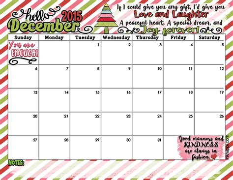 Calendar December 2015