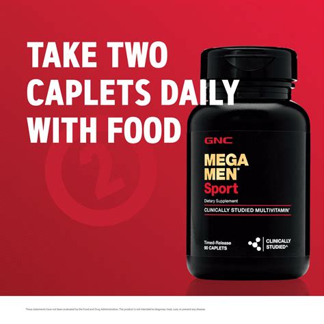 GNC Mega Men Sport Multivitamin, 180 Timed-Release Caplets, Dietary ...
