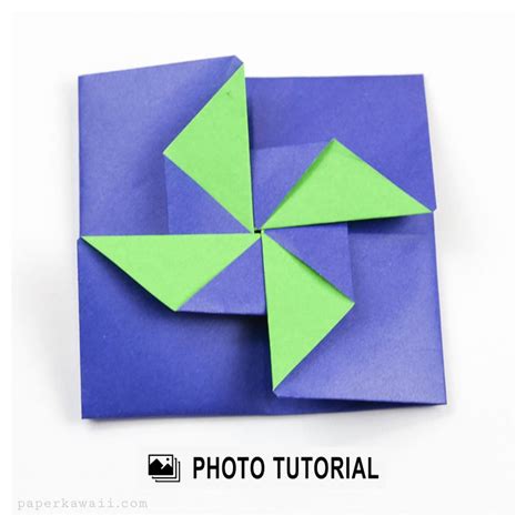 Image result for Origami Pinwheel Tutorial
