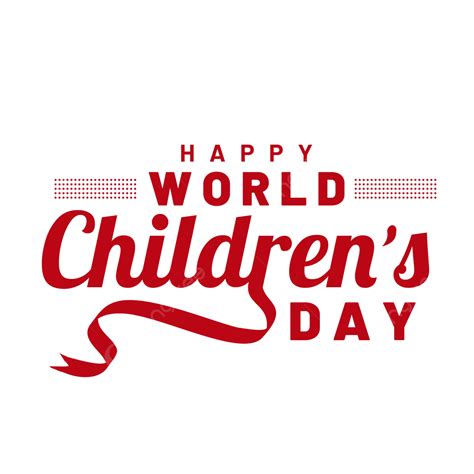 Greeting Text Of Happy World Childrens Day Vector, Children, Kids Day ...