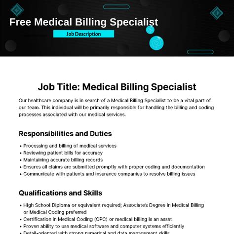 Medical Job Description at Alan Burke blog