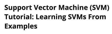 SVM Tutorial 的图像结果