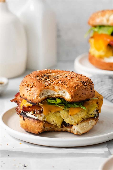 Bagel Breakfast Sandwich - The Cheese Knees
