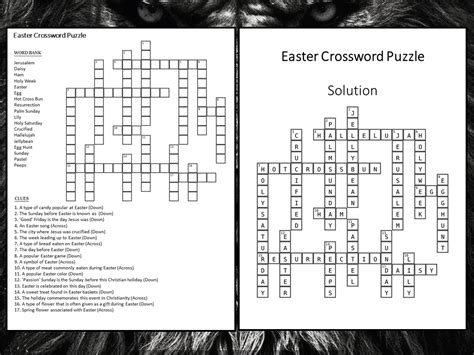 Like The Pre-Easter Season Crossword Puzzles | Mary Crossword Puzzles