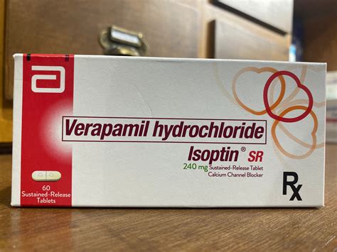 Verapamil Hydrochloride (Isoptin SR) 240mg Sustained-Release Tablet – Meds for All