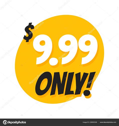 Sale 9.99 Dollars Only Offer Badge Sticker Design in Flat Style. Stock ...