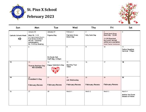 February 2023 - St. Pius X School