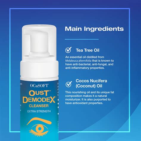 Buy OCuSOFT Oust Demodex Extra Strength Tea Tree Oil Foaming Cleanser ...