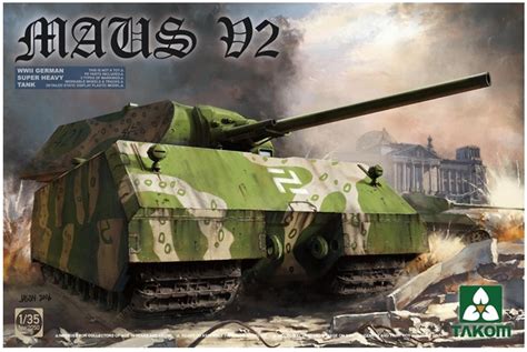 Buy TAKOM TAK-2050 Model Kit WWII German Super-Heavy Tank Maus V2 Toy ...