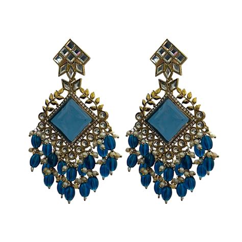 Buy AccessHer Gold-Tone Danglers with Faux Pearl Detailing for Women ...