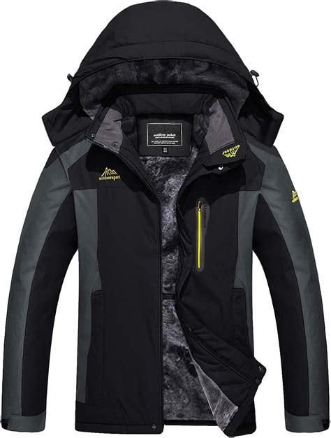 TACVASEN Men's Outdoor Jackets Winter Waterproof Windproof Ski S ...