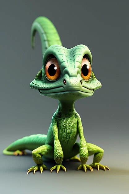 Lizard baby cute cartoon character model character wallpaper background ...