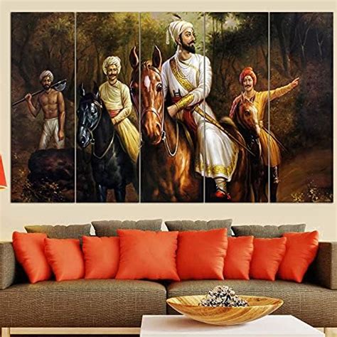 Shivaji Maharaj Rajabhishek Unframed Abstract Paper Wall Poster (17 X ...