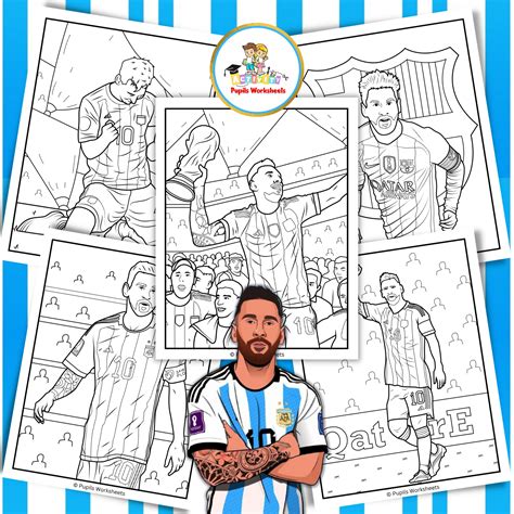 Soccer Player Messi Coloring Pages