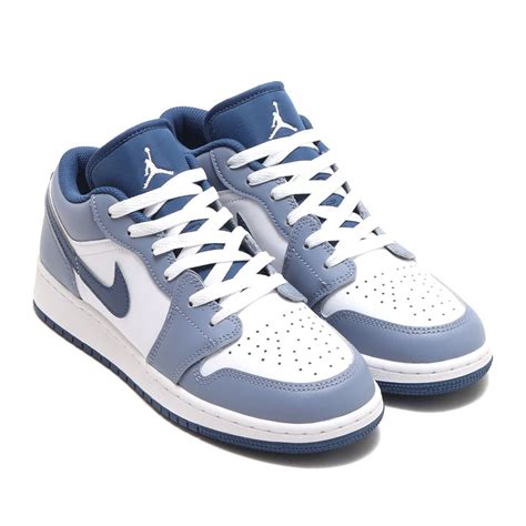 JORDAN BRAND AIR JORDAN 1 LOW (GS) ASHEN SLATE/WHITE-MYSTIC NAVY 22SU-I