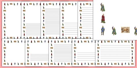 Editable The Normans Page Borders (teacher made) - Twinkl