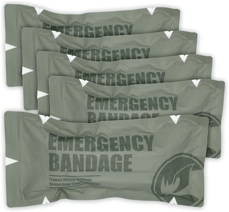Buy 6 Israeli Style Emergency Bandage, Compression Trauma Wound ...