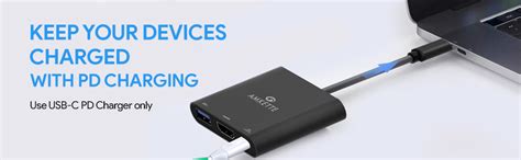 Amkette MultiPort Type C 3 in 1 Hub with 4K HDMI Output to Monitors ...