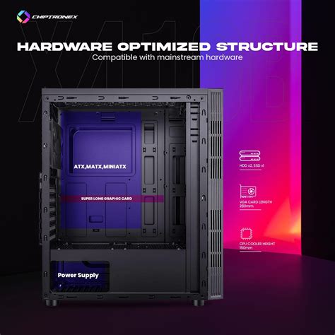 Buy CHIPTRONEX X410B Mid Tower ATX Gaming Cabinet USB 3.0 with bottom ...