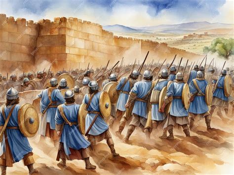 Premium Photo | The Battle of Jericho The walls of Jericho collapsing ...