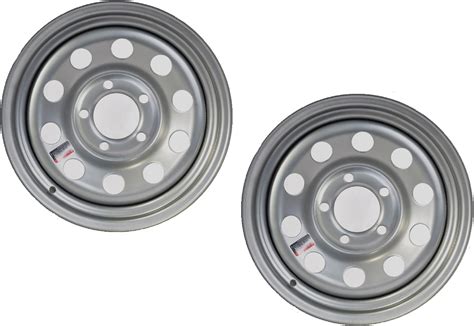 ECustomhitch 2-Pack 15x5 Modular Silver Trailer Wheel Rim 5 On 5 India ...