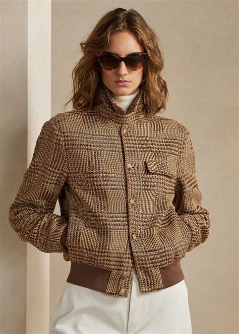 Araminta Embellished Glen Plaid Jacket for Women | Ralph Lauren® UK ...