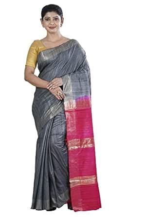 Buy LOOK AND ADORN - HANDMADE WITH LOVE Women's Woven Silk Saree With ...