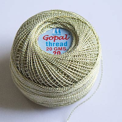 Buy Online Gopal mercer metallic crochet thread | doilies| table ...
