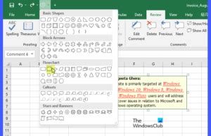 Image result for AutoShape Defaults in Excel for Comment