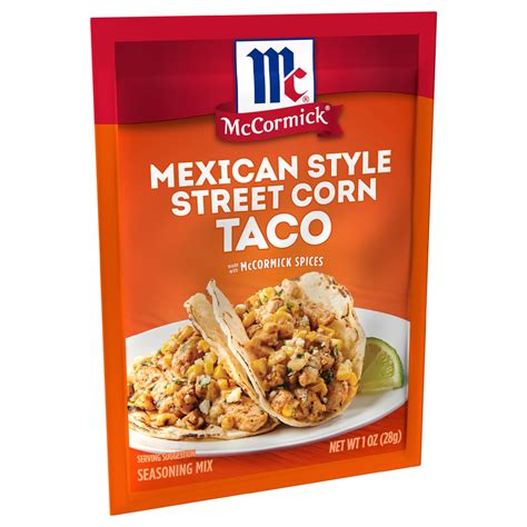 McCormick Mexican Style AJH3 Street Corn Taco Seasoning Mix, 1 oz (Pack ...
