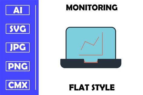 Monitoring Vector Flat Icon Design Graphic by Pexelpy · Creative Fabrica