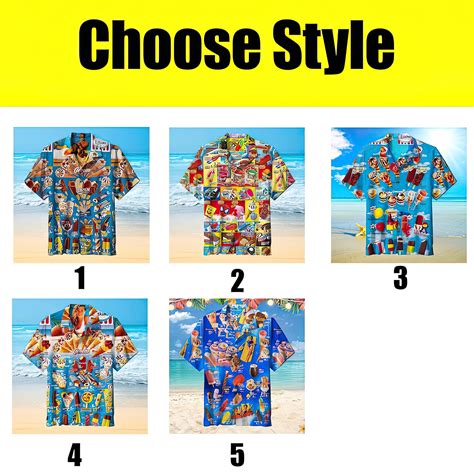 Ice Cream Shirts For Men 3d Printed Men's Hawaiian Shirt, Ice Cream ...