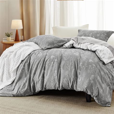 Bedsure Queen Comforter Set - Grey Bed Set, 3 Pieces India | Ubuy