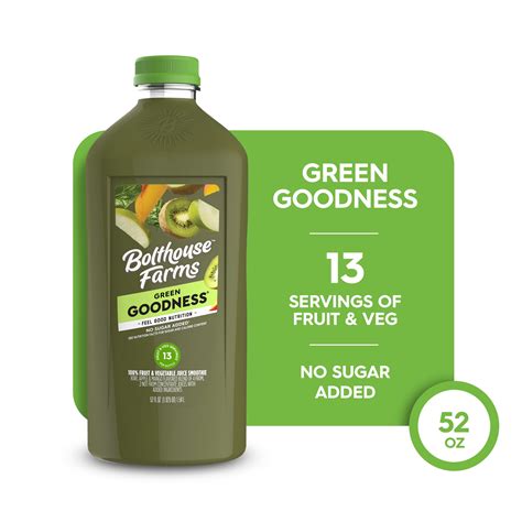 Bolthouse Farms Fruit Juice Smoothie, Green Goodness, 52 fl. oz. Bottle ...