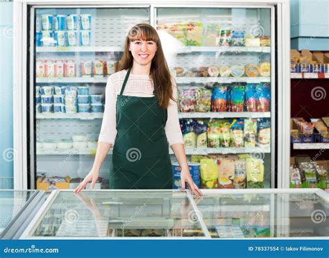 Food Store Employee at the Workplace Stock Photo - Image of assortment, shelf: 78337554
