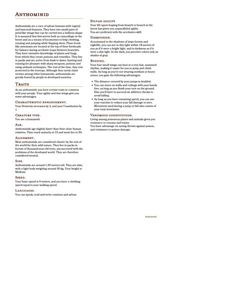 First time creating a race in dnd 5e, what do you think of it ? How ...