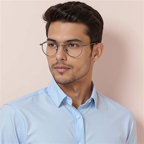 Buy Blue Block Zero Power Screen Glasses: Gunmetal Full Rim Round ...