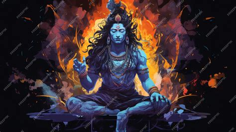 Premium Photo | Shiva the hindu god of destruction generative ai