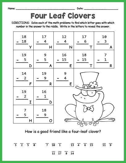 Image result for Coded Message Math Worksheet 1st Grade