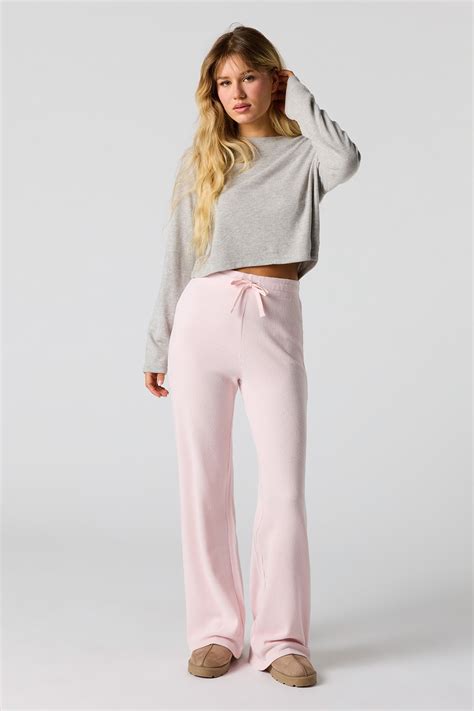 Waffle Knit Wide Leg Legging – Urban Planet